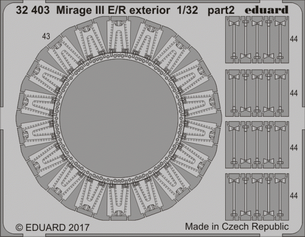 Eduard 32403 Mirage III E/ R exterior ITALERI 1/32
