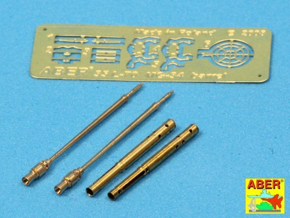 Aber 35L-098 Set of 2 barrels for German tank machine gun MG 34 with Panzermantel (1:35)	