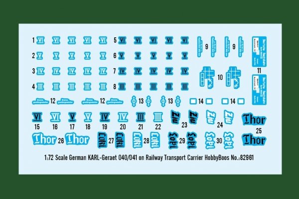 Hobby Boss 82961 German KARL-Geraet 040/041 on Railway Transport Carrier 1/72