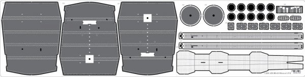 Pontos 23002F1 USS BB-63 Missouri 1945 Detail Up Set (Teak tone stained wooden deck) (1:200)