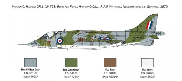 Italeri 1435 HARRIER GR.1 Transatlantic Air Race 50th 1/72