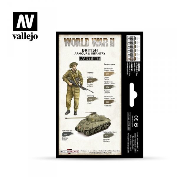 Vallejo 70204 WWII British Armour &amp; Infantry 6x17ml