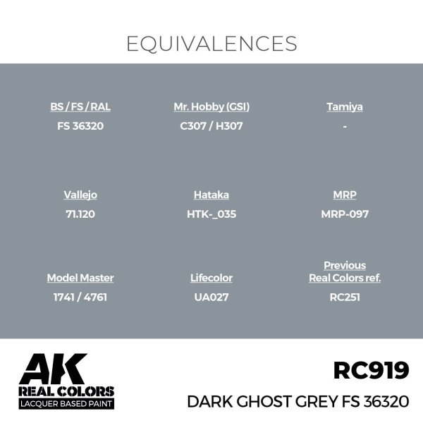 AK Interactive RC919 Dark Ghost Grey FS 36320 17 ml