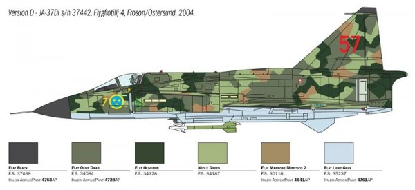 Italeri 2785 SAAB JA 37/AJ 37 VIGGEN (1:48)