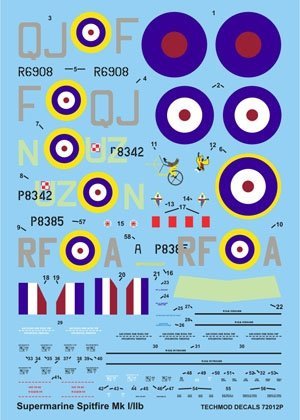 Techmod 72012 - Supermarine Spitfire Mk I/IIB (1:72)
