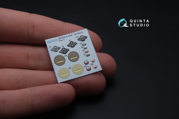 Quinta Studio QD35015 GAZ-AA/AAA family 3D-Printed &amp; coloured Interior on decal paper (for all kit) 1/35