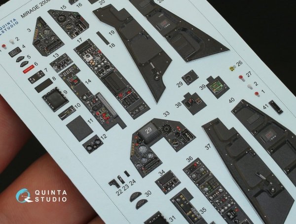 Quinta Studio QD32013 Mirage 2000N 3D-Printed &amp; coloured Interior on decal paper (for Kitty Hawk kit) 1/32