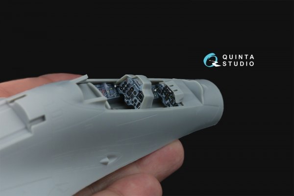 Quinta Studio QD+72180 Su-33 3D-Printed &amp; coloured Interior on decal paper (Trumpeter) (with 3D-printed resin part) 1/72