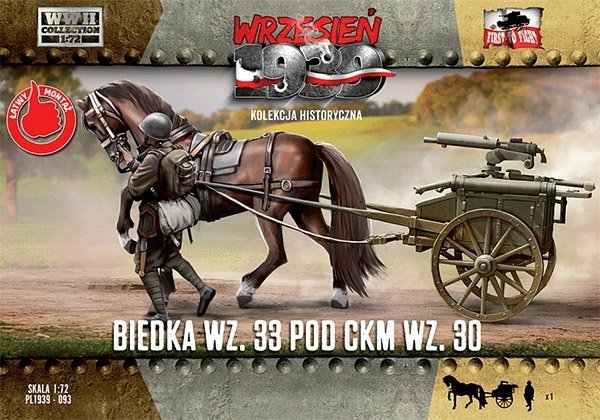 First to Fight First To Fight PL093 Biedka wz.33 pod ckm wz.30 1/72