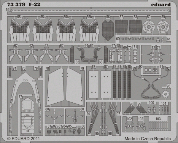Eduard 73379 F-22 S. A. 1/72 FUJIMI