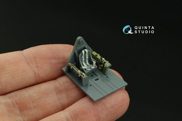 Quinta Studio QD72147 F6F-3 Hellcat 3D-Printed coloured Interior on decal paper (Eduard) 1/72