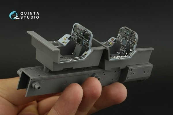 Quinta Studio QDS-32147 F/A-18B Early 3D-Printed &amp; coloured Interior on decal paper (Academy) (Small version) 1/32