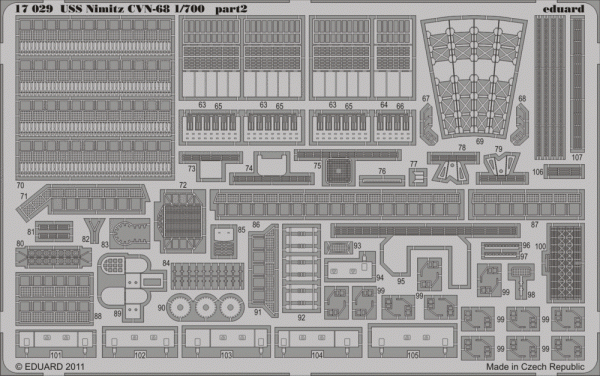 Eduard 17029 USS Nimitz CVN-68 TRUMPETER 1/700