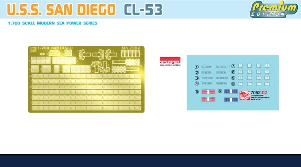 Dragon 7052 USS San Diego CL-53 1/700