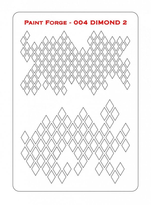 Paint Forge PFST004M STENCIL - DIAMONDS 2