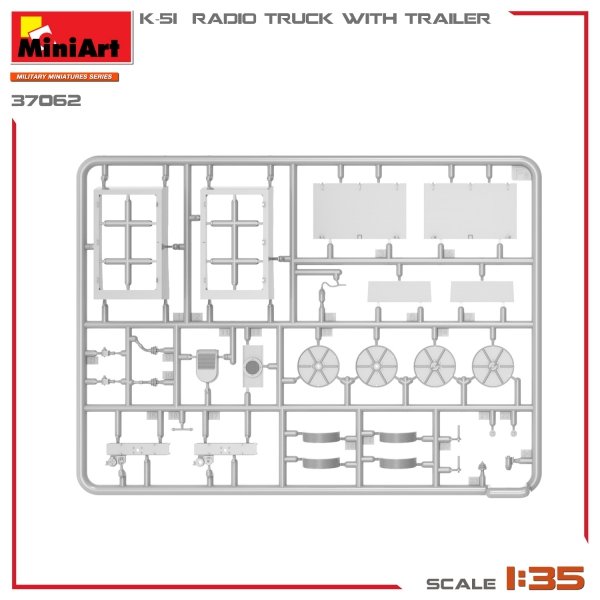 Miniart 37062 K-51 RADIO TRUCK WITH TRAILER 1/35