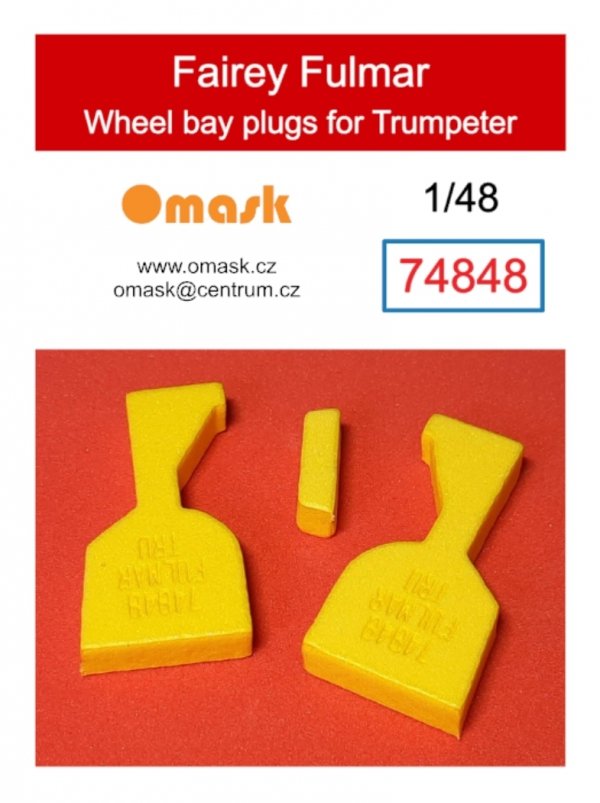 Omask 74848 Fairey Fulmar wheel bay plugs (for Trumpeter 05822 ) 1/48