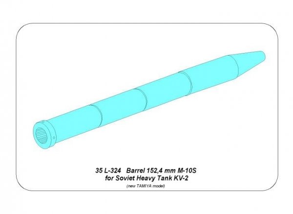 Aber 35L-324 Lufa 152,4mm M-10S do radzieckiego czołgu KW-2 1/35
