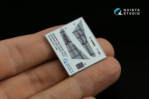Quinta Studio QD48344 Sea Harrier FA.2 3D-Printed &amp; coloured Interior on decal paper (Kinetic) 1/48