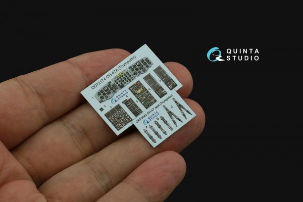 Quinta Studio QD72174 CH-47A 3D-Printed coloured Interior on decal paper (Trumpeter) 1/72