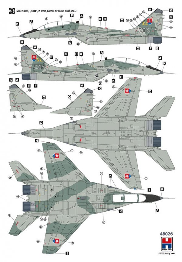 Hobby 2000 48026 MiG-29UB Czech &amp; Slovak Air Force 1/48