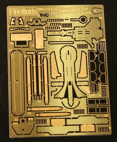 Fine Molds MG73 Extra detail parts for Type 73 Light Track (Photo Etched) 1/35