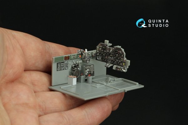 Quinta Studio QD32197 P-47D Thunderbolt Bubbletop Early 3D-Printed coloured Interior on decal paper (Hasegawa) 1/32