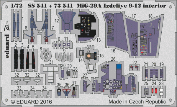 Eduard 73541 MiG-29A Izdeliye 9-12 1/72 TRUMPETER