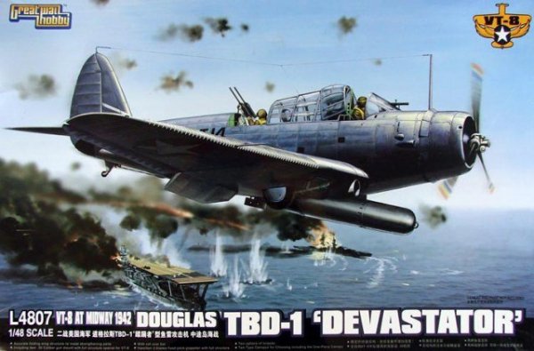 Great Wall Hobby L4807 VT-8 AT Midway 1942 Douglas TBD-1 Devastator 1/48