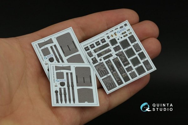 Quinta Studio QD35104 AH-64DI Saraf 3D-Printed &amp; coloured Interior on decal paper (Takom) 1/35