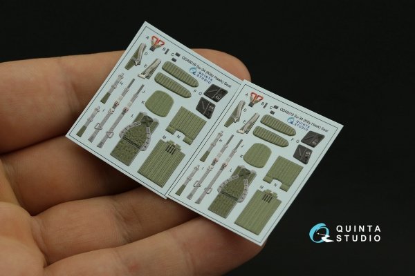 Quinta Studio QD48018 Su-34 3D-Printed coloured Interior on decal paper (KittyHawk) 1/48