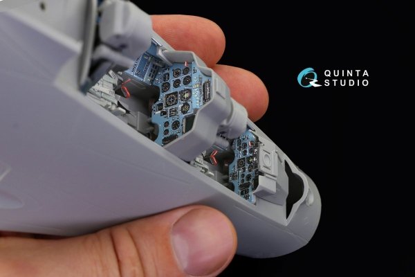 Quinta Studio QD32072 Su-27UB 3D-Printed &amp; coloured Interior on decal paper (for Trumpeter kit) 1/32