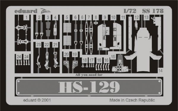 Eduard SS178 Hs 129 1/72 ITALERI