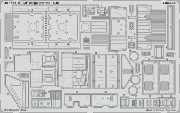 Eduard 481151 Mi-24P cargo interior TRUMPETER 1/48