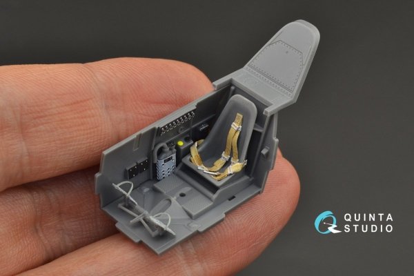 Quinta Studio QD48240 Bf 109E-3/4 3D-Printed &amp; coloured Interior on decal paper ( Wingsy kits) 1/48
