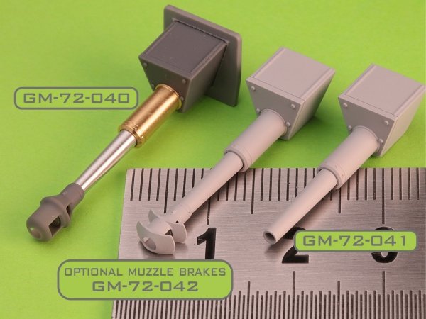Master GM-72-040 Sturmhaubitze 42 - 10,5 cm StuH 42 L/28 - lufa działa wraz z żywicznym hamulcem wylotowym i osłoną jarzma 1/72