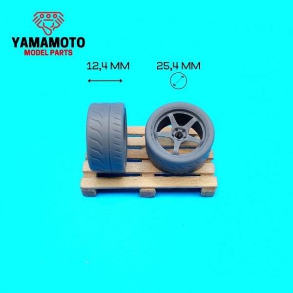 Yamamoto YMPRIM21 Advan Racing GT 4 18&quot; + Tyres 1/24