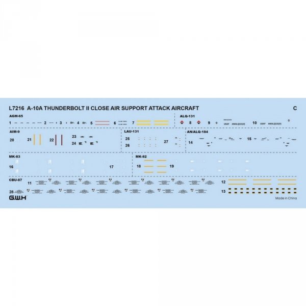 Great Wall Hobby L7216 USAF Fairchild Republic A-10A Thunderbolt II 1/72