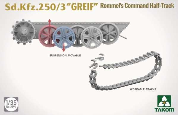 Takom 2194 Sd.Kfz 250/3 Greif Rommel Command Half-Track 1/35