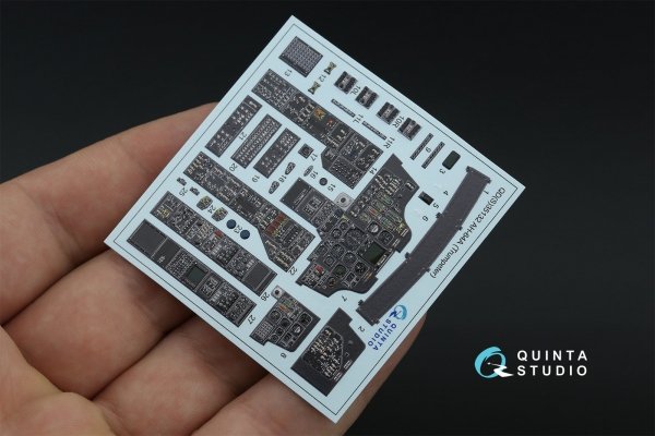 Quinta Studio QDS-35132 AH-64A 3D-Printed coloured Interior on decal paper (Trumpeter) (Small version) 1/35
