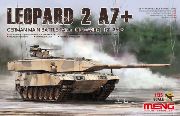 Meng Model TS-042 German Main Battle Tank Leopard 2 A7+ 1/35
