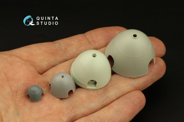 Quinta Studio QRV-041 Radial riveting rows (rivet size 0.2 mm, gap 0.8 mm, suits 1/35-32), White color 1/32 - 1/35