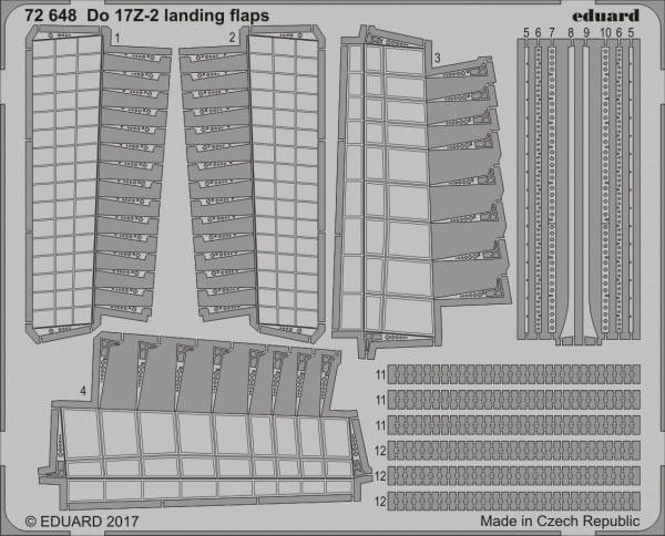 Eduard 72648 Do 17Z-2 landing flaps ICM 1/72