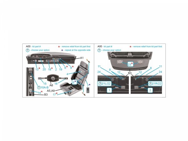 Quinta Studio QD24019 Porsche 911 Turbo (930) 3D-Printed coloured Interior on decal paper (Tamiya) 1/24