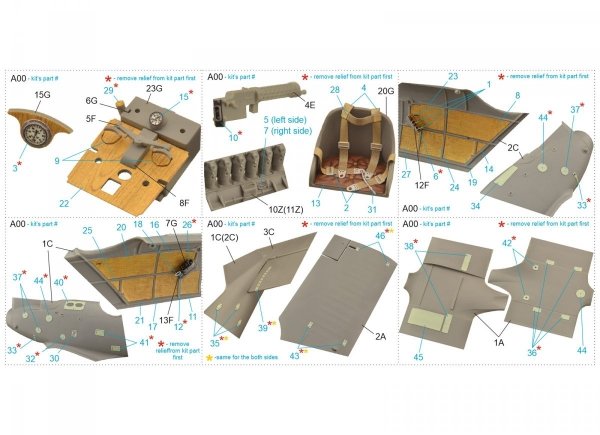 Quinta Studio QD32112 Pfalz D.III 3D-Printed &amp; coloured Interior on decal paper ( Roden ) 1/32