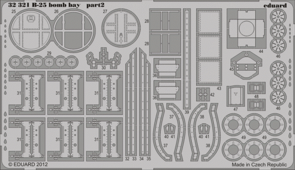 Eduard 32321 B-25 bomb bay HK MODELS (1:32)