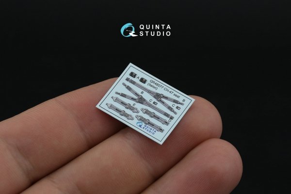 Quinta Studio QD48507 CH-47D 3D-Printed coloured Interior on decal paper (Italeri) 1/48