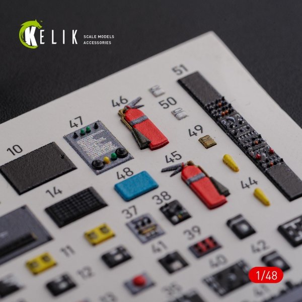 KELIK K48091 CH-46E Cargo compartment interior 3D decals for Academy kit 1/48