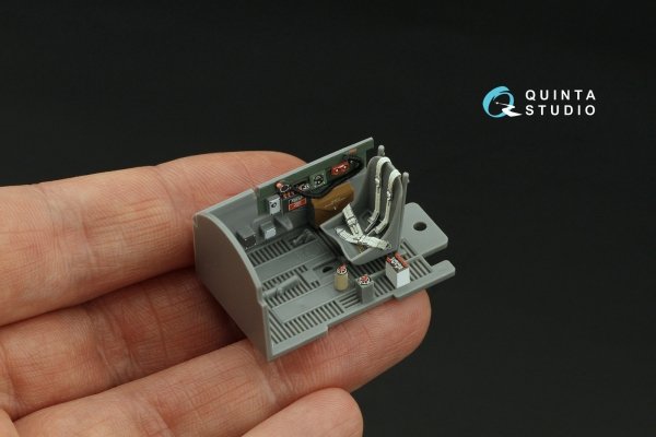 Quinta Studio QD48412 P-47D Thunderbolt Bubbletop 3D-Printed &amp; coloured Interior on decal paper (Tamiya) 1/48