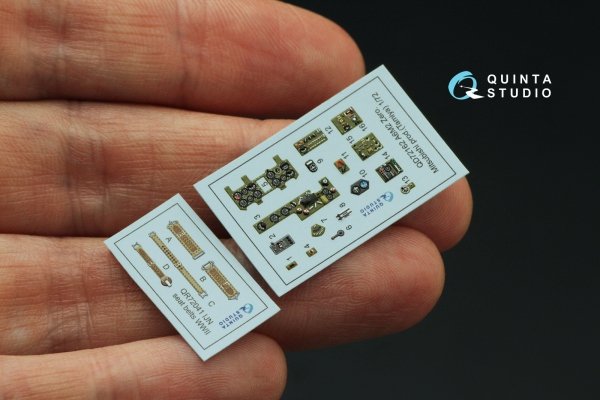 Quinta Studio QD72162 A6M2 Zero (Mitsubishi Prod.) 3D-Printed coloured Interior on decal paper (Tamiya) 1/72